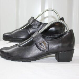 Mephisto Womens Isora Mary Jane Pump Black Leather Air-Jet Size 7.5 Adjustable